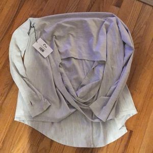 cream/grey yoga shawl (Zyia)